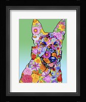Flowers German Shepherd Fine Art Print