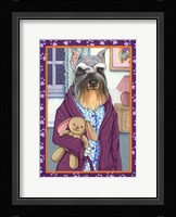 Schnauzer Bedtime Framed Print
