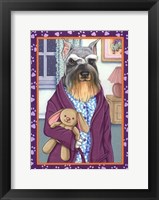 Schnauzer Bedtime Framed Print