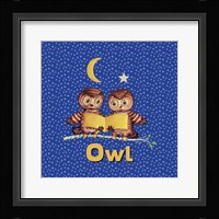 Cute Baby Owls Framed Print