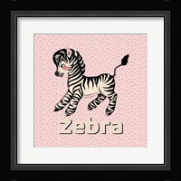 Cute Baby Zebra Framed Print