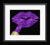 Purple Glitter Lipstick Fine Art Print