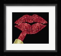 Red Glitter Lipstick Fine Art Print