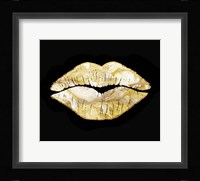 Latte Lips Lined With Gold Fine Art Print