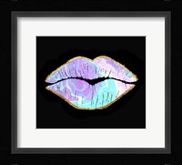 Marble and Gold Lips Fine Art Print
