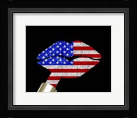 Patriotic Lips I Fine Art Print