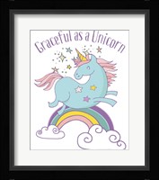 Graceful As A Unicorn Tee Fine Art Print