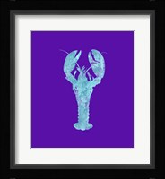 Sponge Lobster Aqua Framed Print