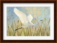 Snowy Egret in Flight v2 Fine Art Print