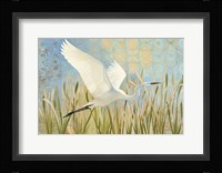 Snowy Egret in Flight v2 Fine Art Print