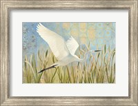 Snowy Egret in Flight v2 Fine Art Print