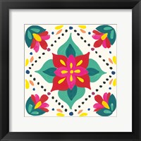 Floral Fiesta White Tile XI Fine Art Print