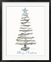 Coastal Holiday Tree III Red Merry Christmas Fine Art Print