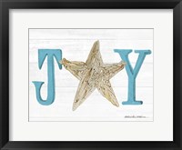 Coastal Holiday Ornament X Joy Fine Art Print