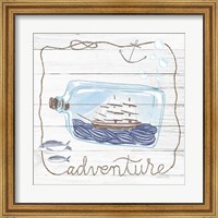 Ship in a Bottle Adventure Shiplap Fine Art Print