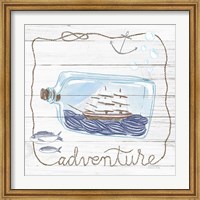 Ship in a Bottle Adventure Shiplap Fine Art Print