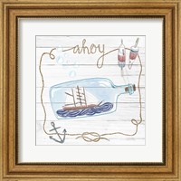 Ship in a Bottle Ahoy Shiplap Fine Art Print