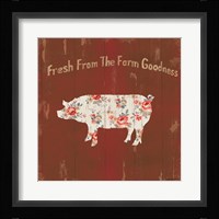 Farm Patchwork X Framed Print