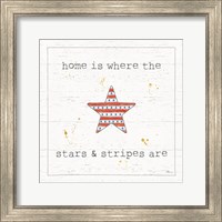 USA Cuties IV Shiplap Fine Art Print