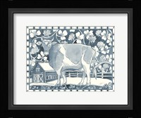 Farm Life II Stripe Border Fine Art Print