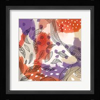 Bright Life III Red Yellow Line Crop Framed Print