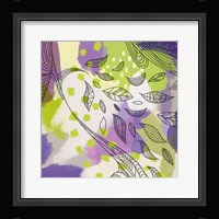Bright Life II Purple Yellow Line Crop Framed Print