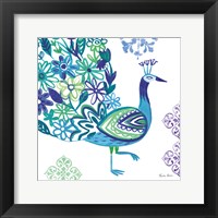 Jewel Peacocks III Framed Print