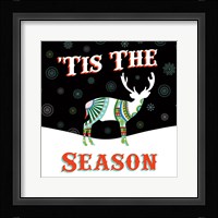 Mod Holiday on Black III Framed Print