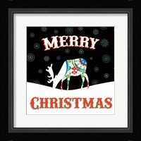 Mod Holiday on Black II Framed Print