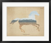 American Southwest Horse Distressed Framed Print