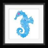 Seahorse 2 Blue Fine Art Print