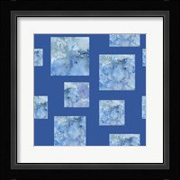 Square Pattern On Dark Blue Fine Art Print