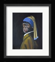 Monkey with Pearl Earring Fine Art Print