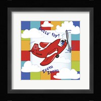 Gotta' Fly Happy Plane Block Framed Print