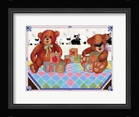 Teddy Bears And Blocks Fine Art Print