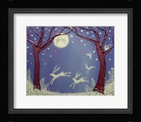 Dance Of The Moon Hares Fine Art Print