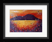 Sunset Bumblebees Framed Print