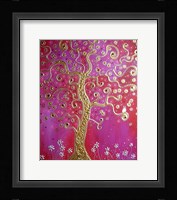 Golden Tree Of Happiness Framed Print