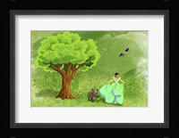 Green Land Framed Print