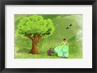 Green Land Framed Print