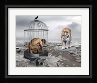 Man In Cage Fine Art Print