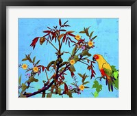 Parrot in Garden 2 Fine Art Print