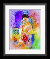 Lady in Color Framed Print
