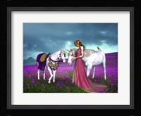The Princess And Unicorns Framed Print