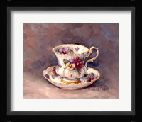 Pansy Teacup Framed Print