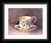 Morning Glory Teacup Framed Print
