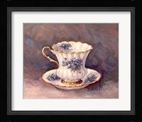 Blue Nosegay Teacup Framed Print