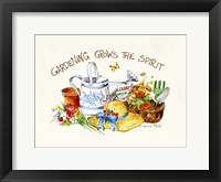 Gardening Grows Framed Print