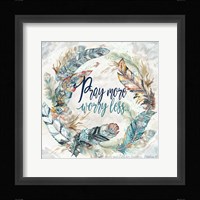 Tribal Feathers Wreath II Fine Art Print