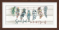 Tribal Feathers Sign Fine Art Print